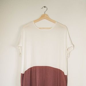 Zara Pink and White Oversized Shift Dress (with Pockets!)